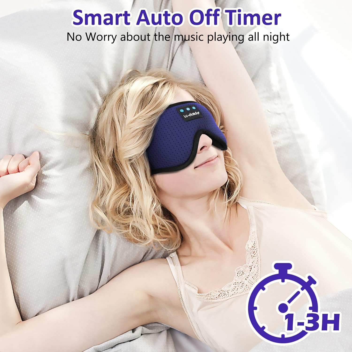 Steam Eye Mask, Eye Steamer with Sleeping Headphones for Side Sleepers, Colorful 3D Music Eye Mask Cool Birthday Holiday Unique Gifts for Family