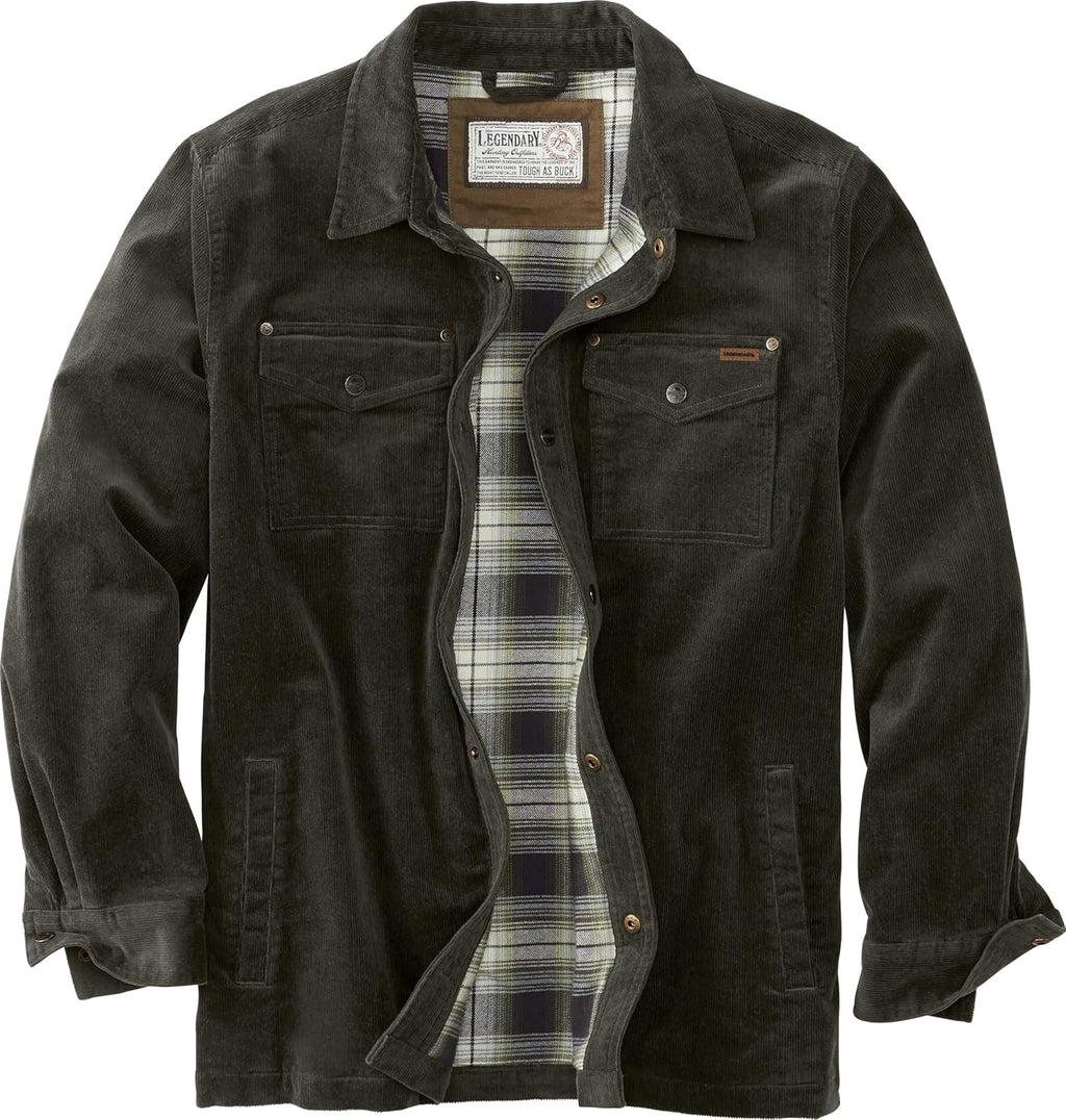 Mens Men'S Tough as Buck Flannel Lined Corduroy Shirt Jacket