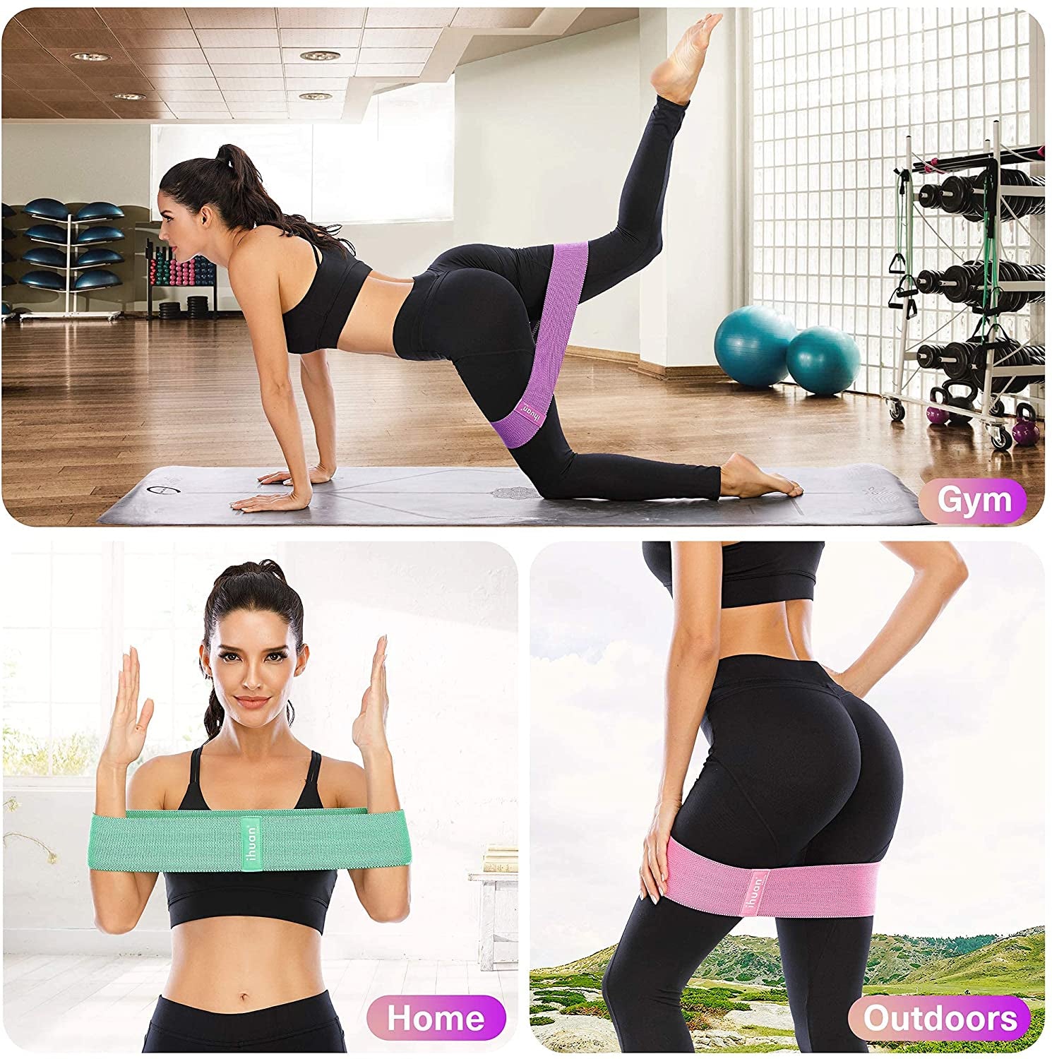Resistance bands for legs and glutes